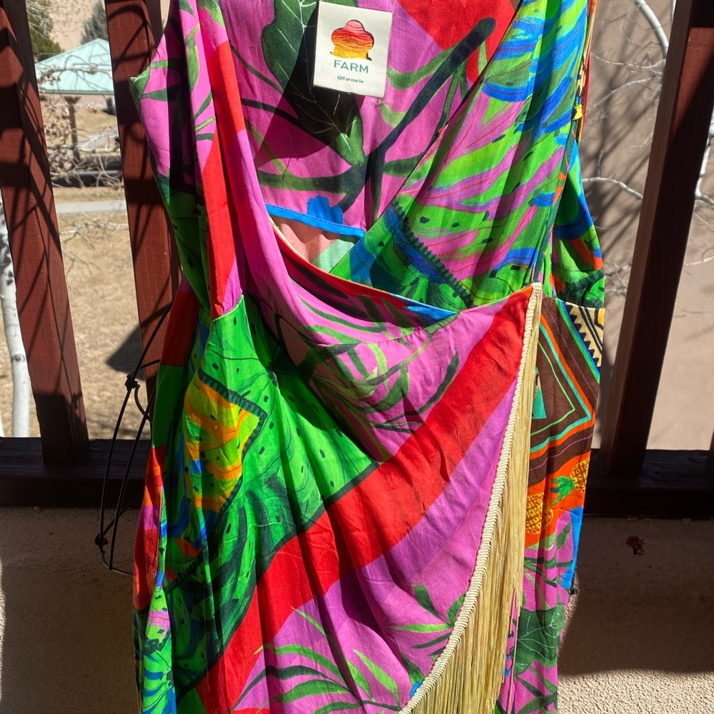 Farm Rio Colorful Tropical Dress